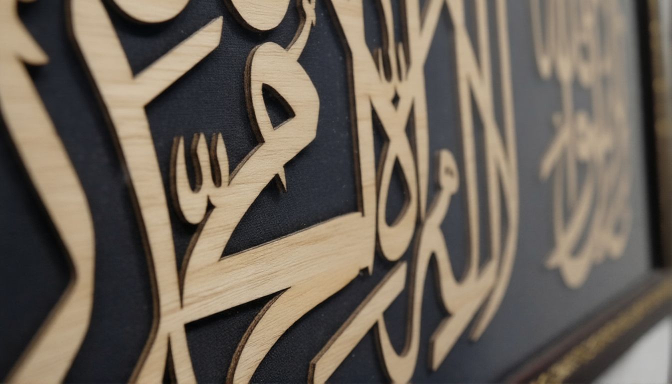 Hand-Crafted Wooden Islamic Wall Art