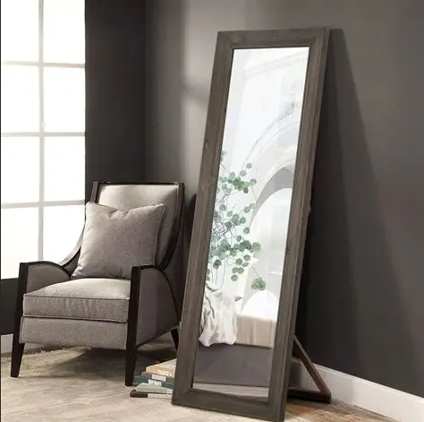 Verona Black Frame Full-Length Standing Mirror
