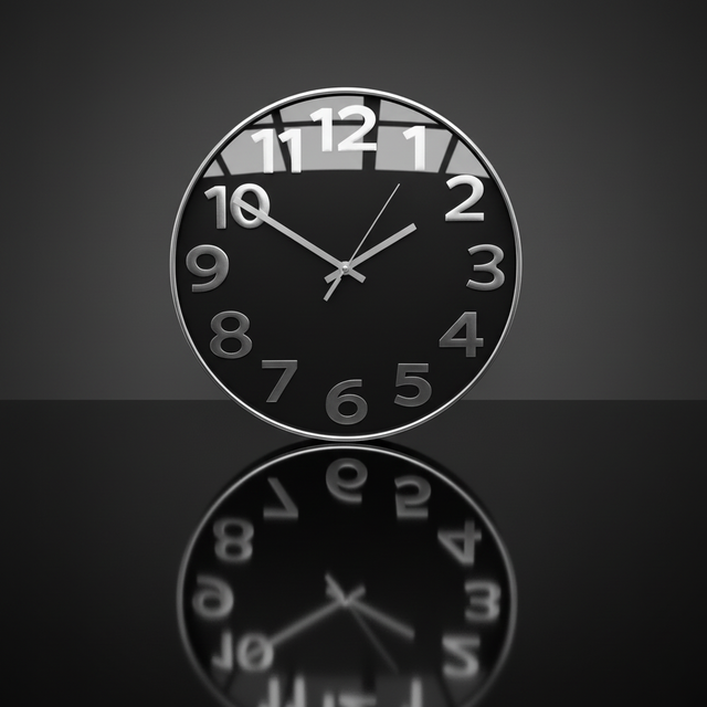 Midnight Reflection Wall Clock