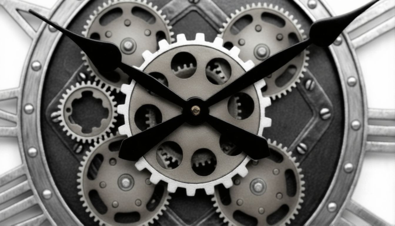 Gearwork Roman Wall Clock