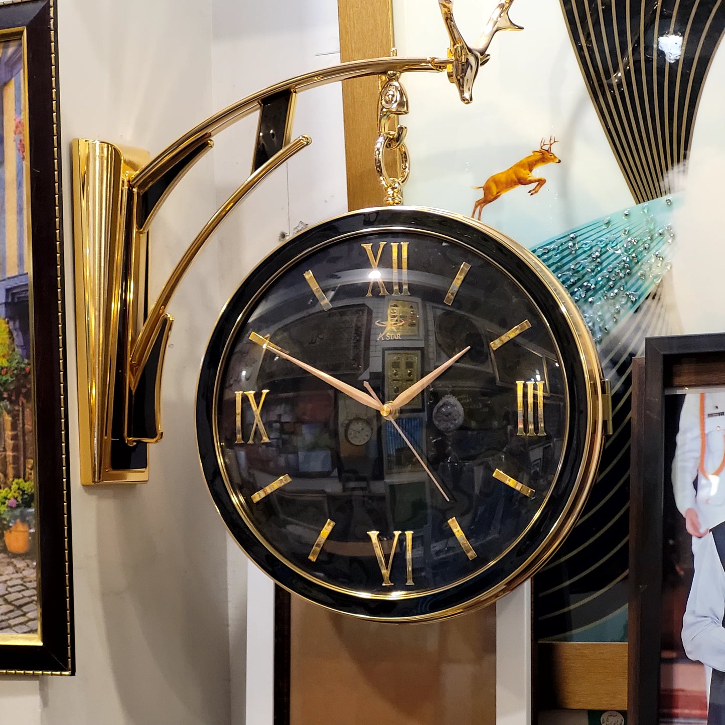 Majestic double sided Clock