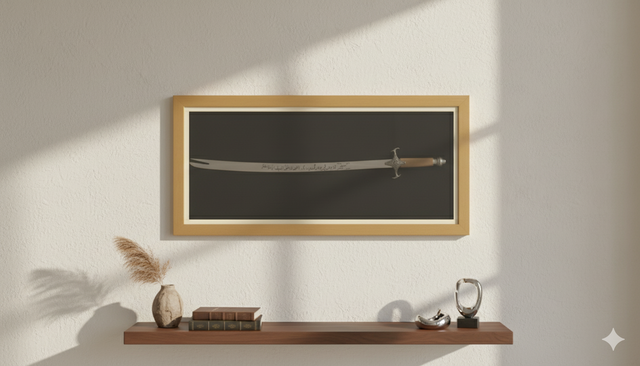Framed Arabic Sword Art