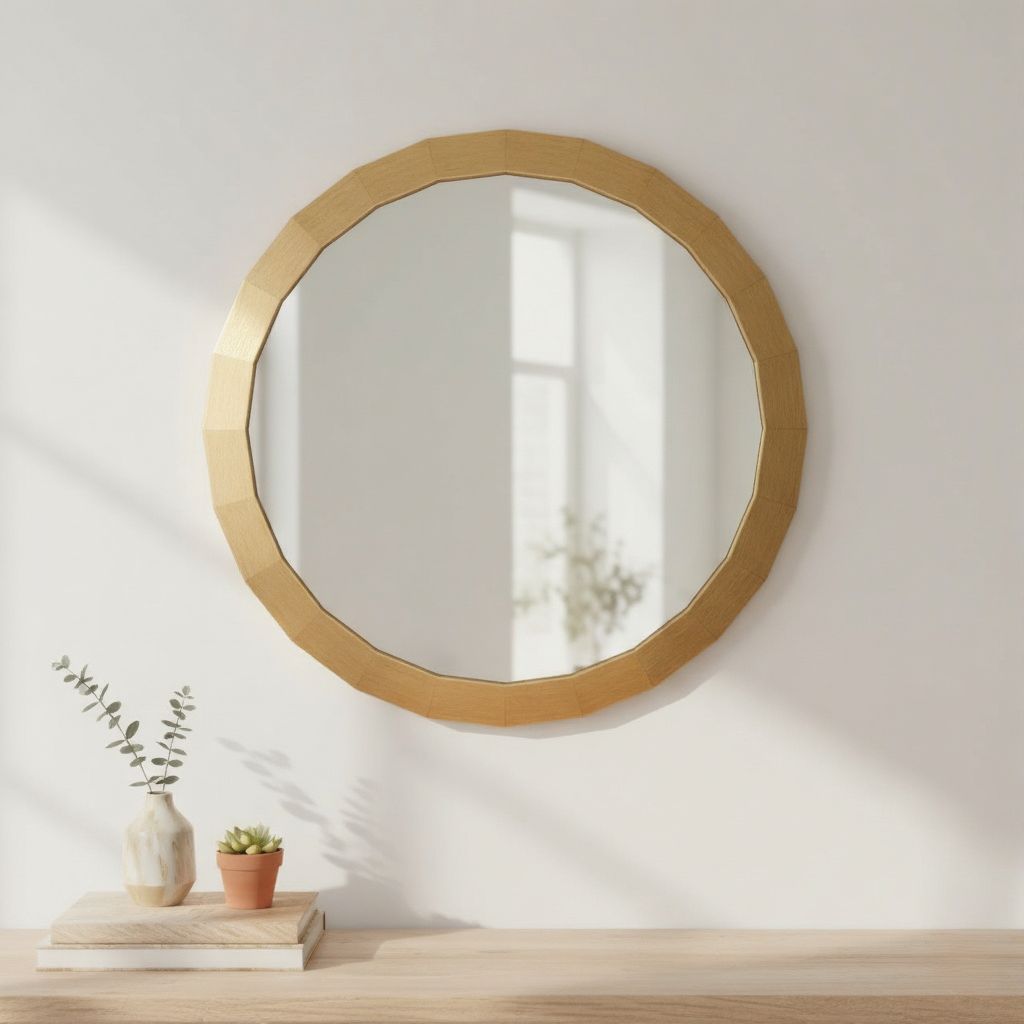 Aura Textured Gold Accent Mirror