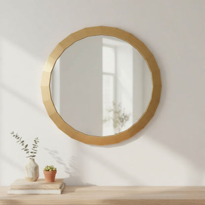 Aura Textured Gold Accent Mirror