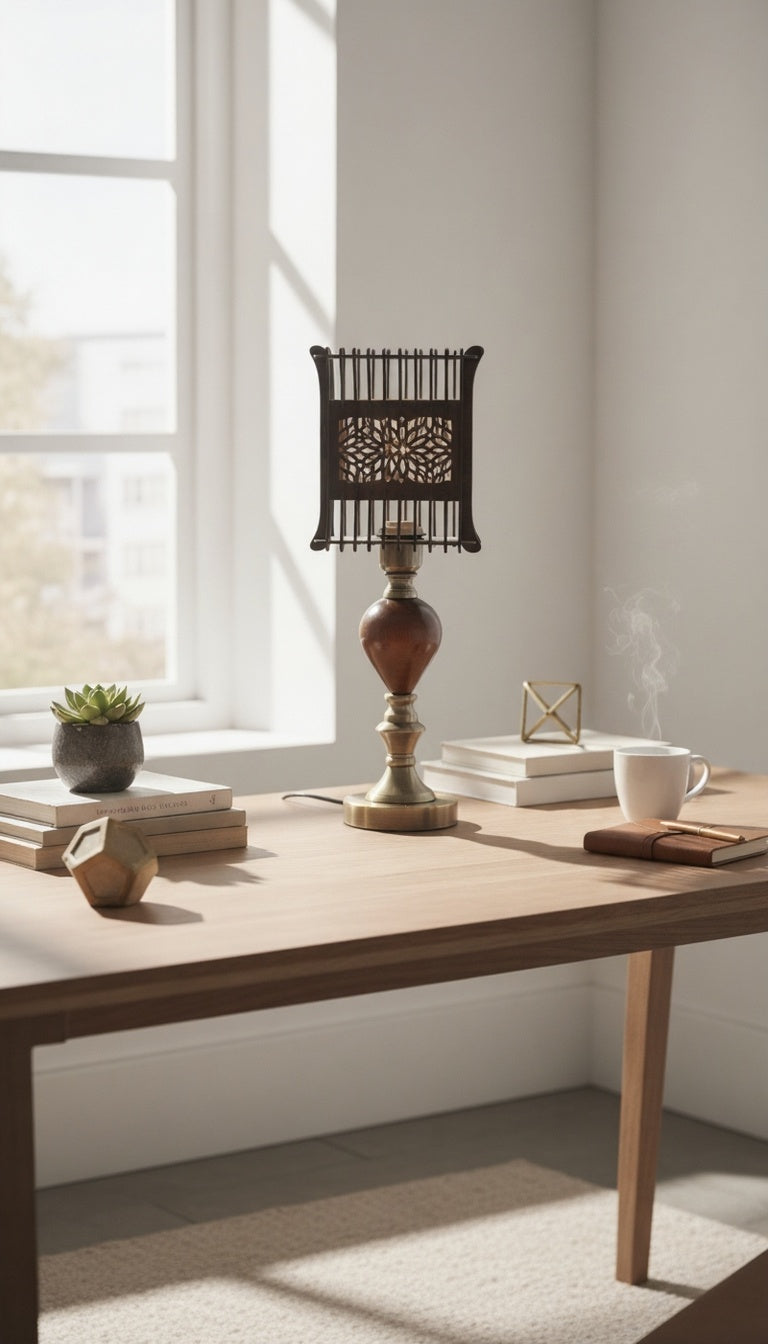 Darwish Artisan Cage Table Lamp