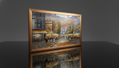 Parisian Promenade at Dusk