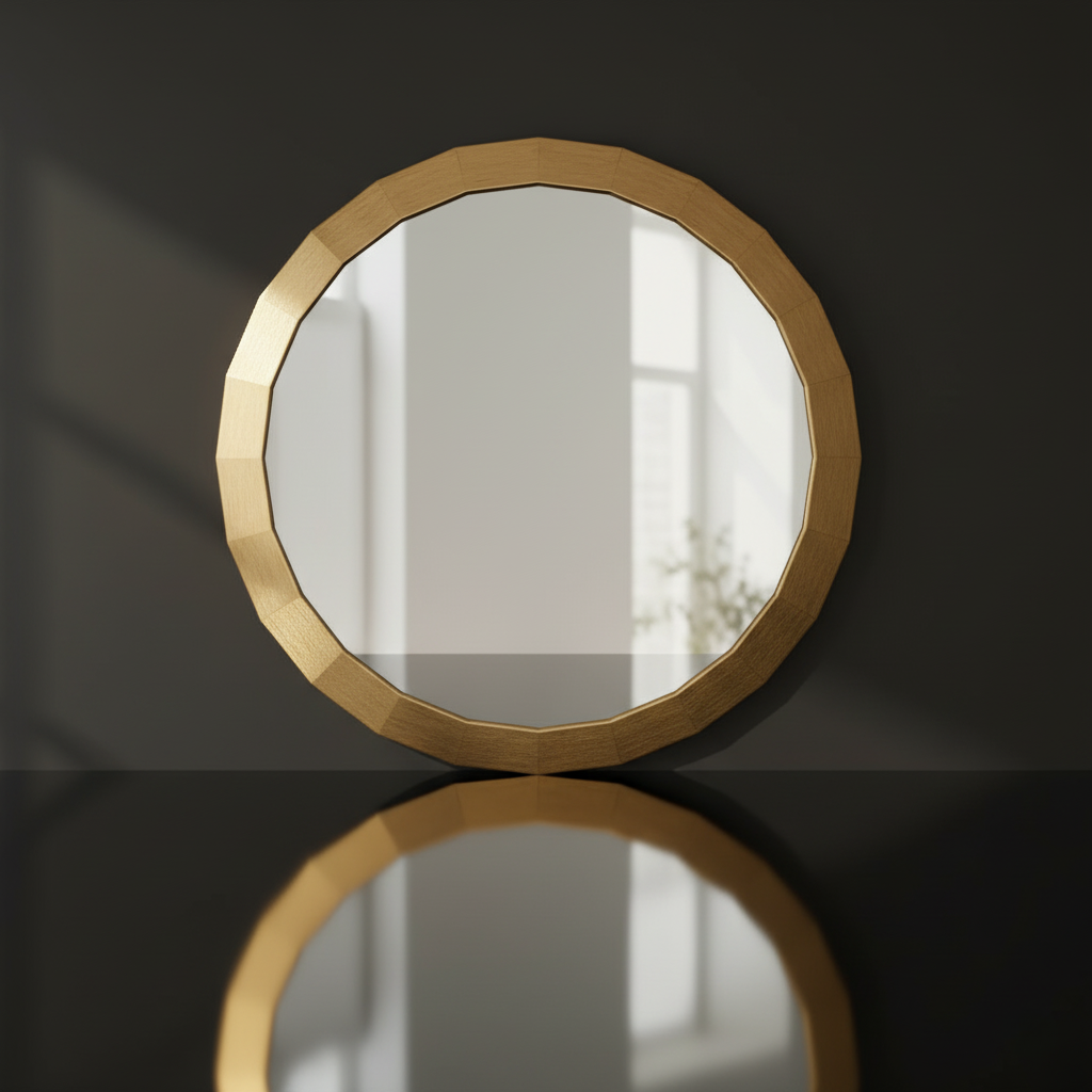 Aura Textured Gold Accent Mirror