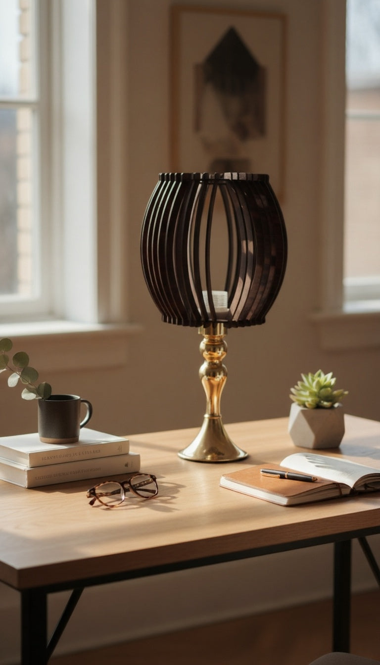 The Slatted Aura Table Lamp