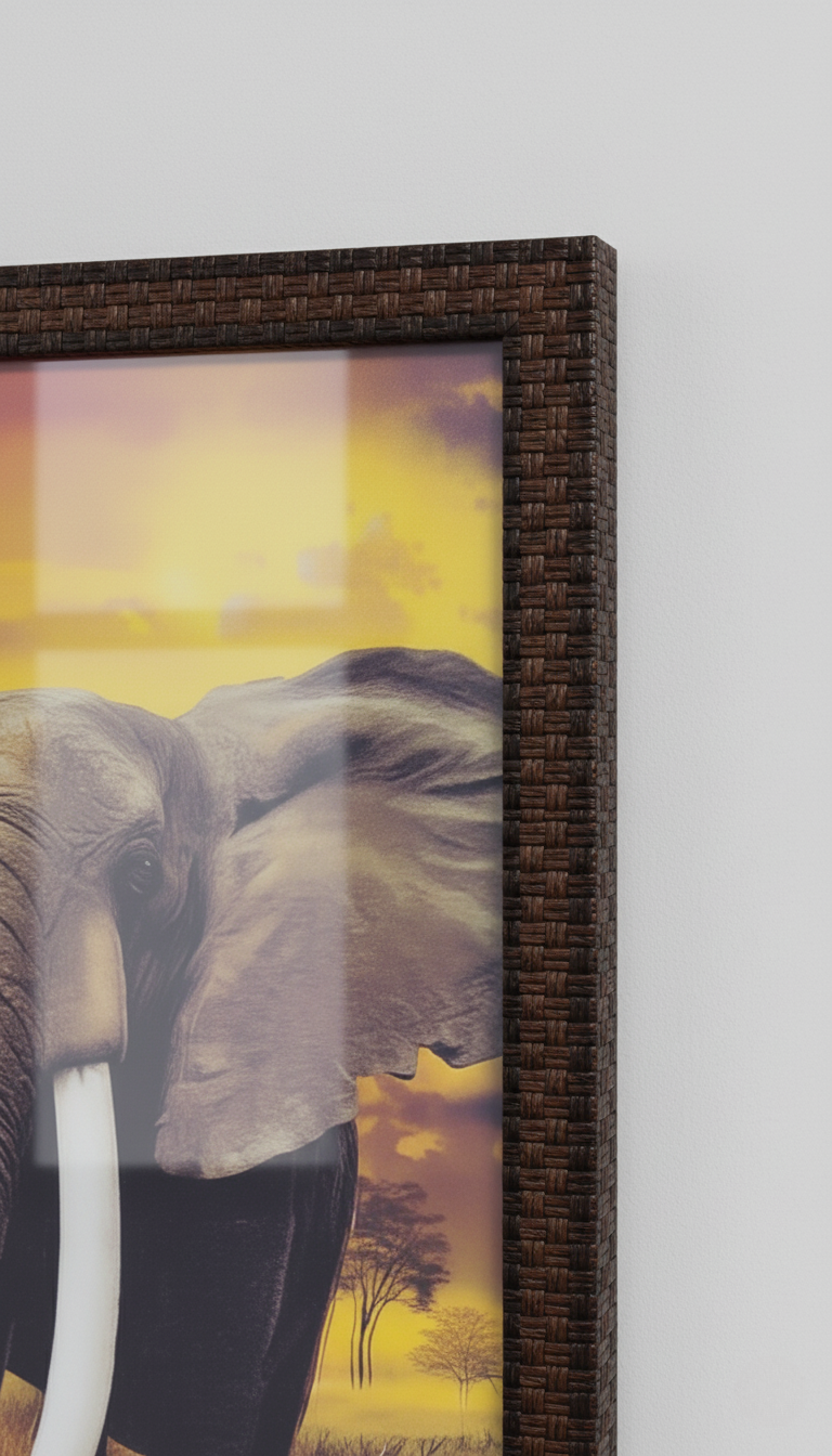 Sunset Majesty - Framed Elephant Art