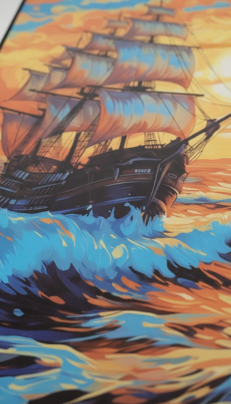 Crimson Voyage: The High Seas Sunset