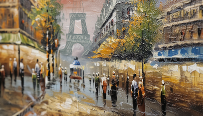 Parisian Promenade at Dusk