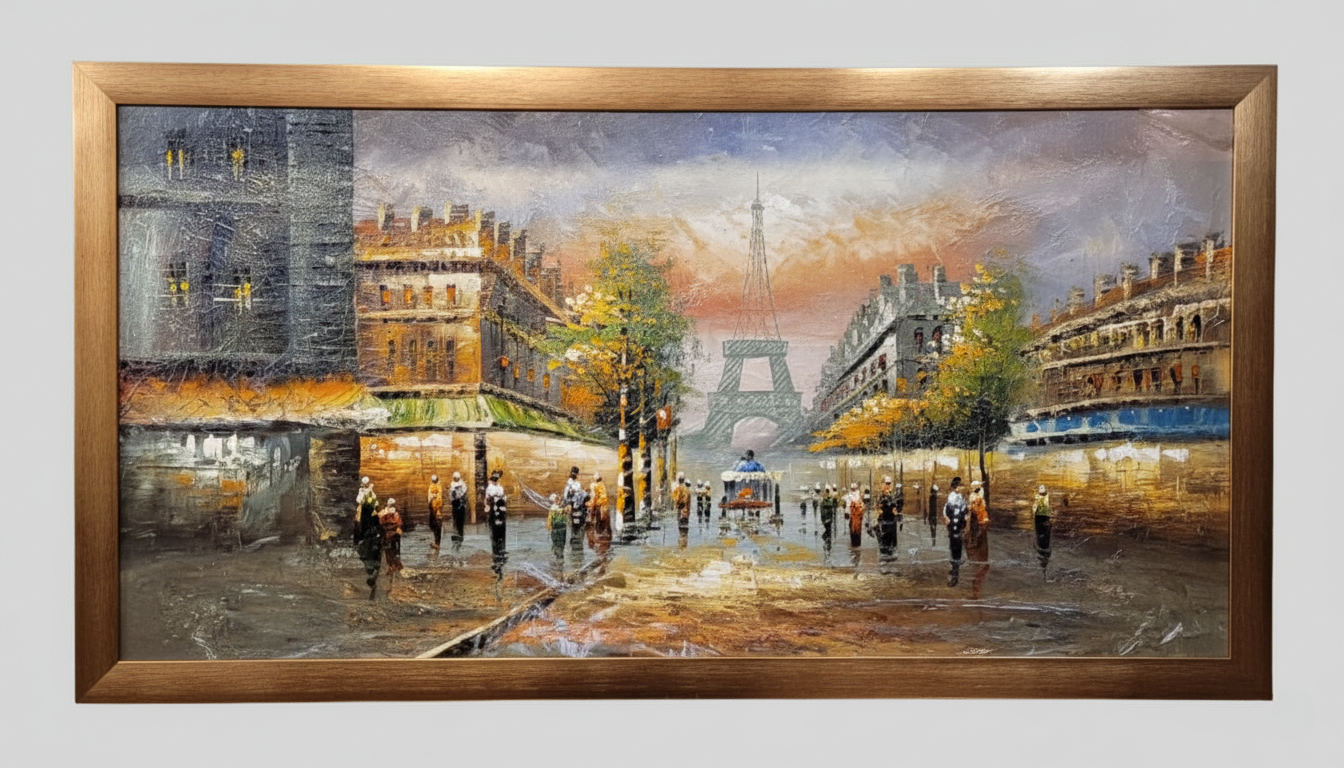 Parisian Promenade at Dusk