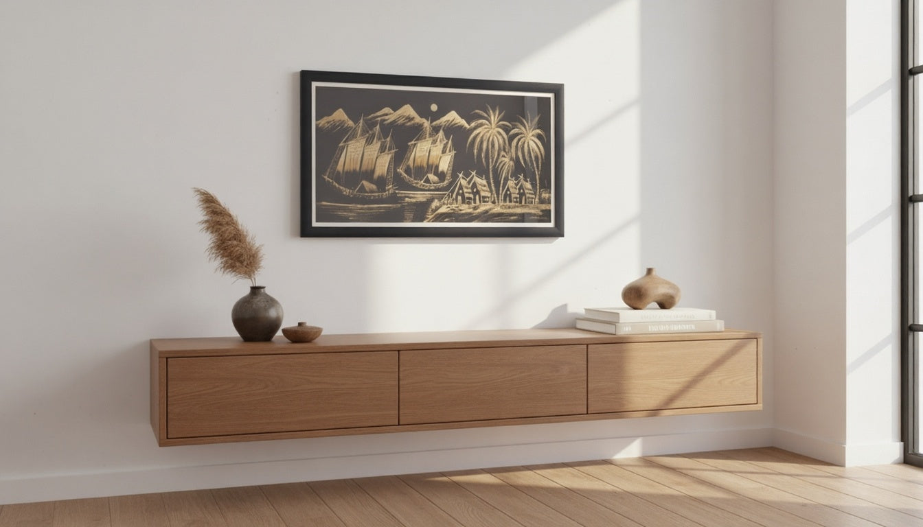 Golden Filigree Art - Tropical Harbor